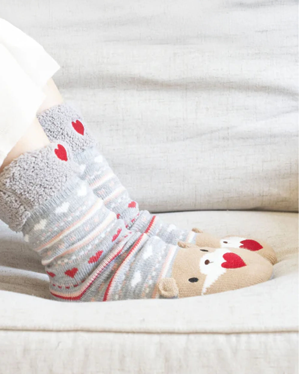 Chaussettes fourrées Femme Jacquard gris - Isotoner