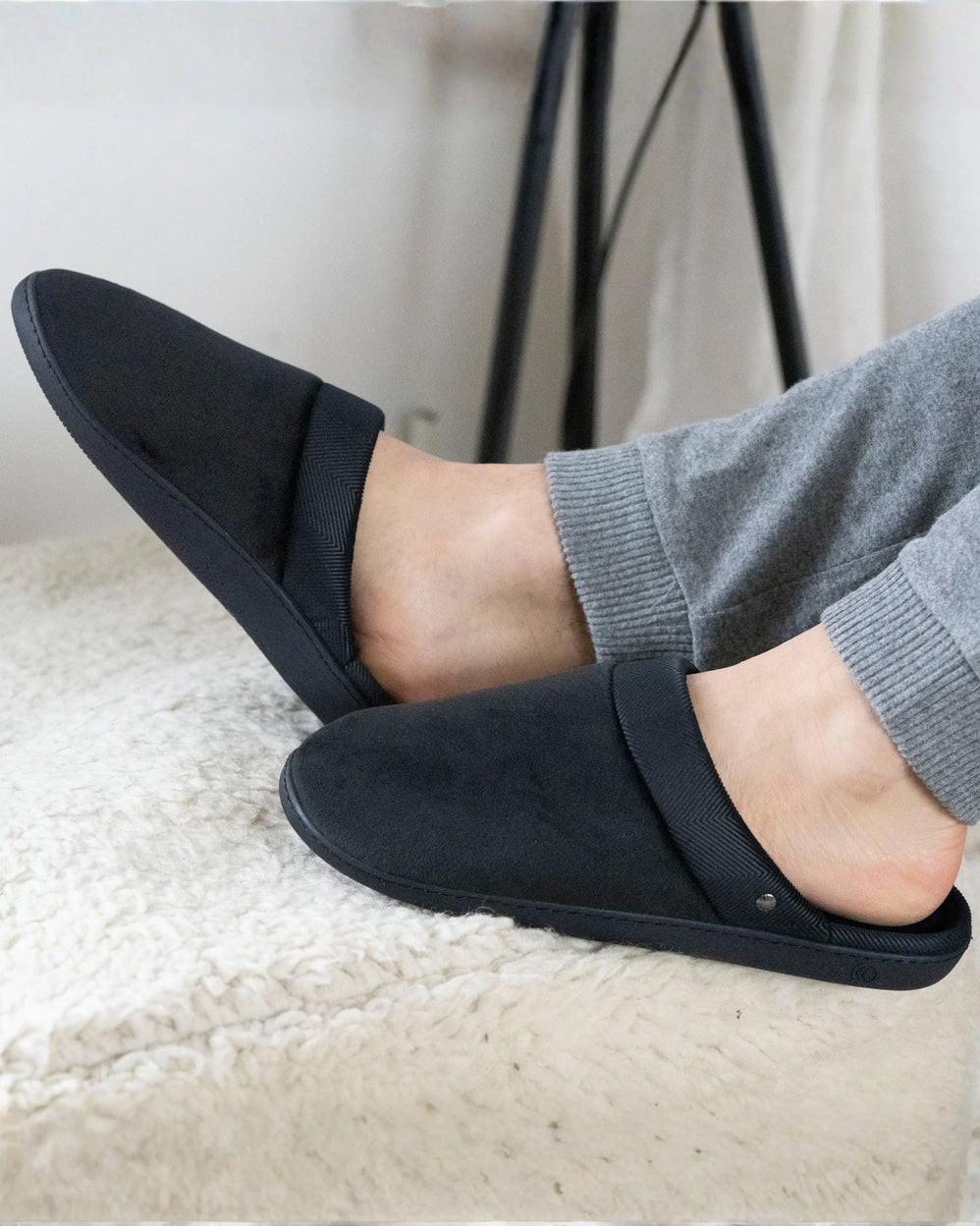 Chaussons mules ergo Homme Noir - Isotoner