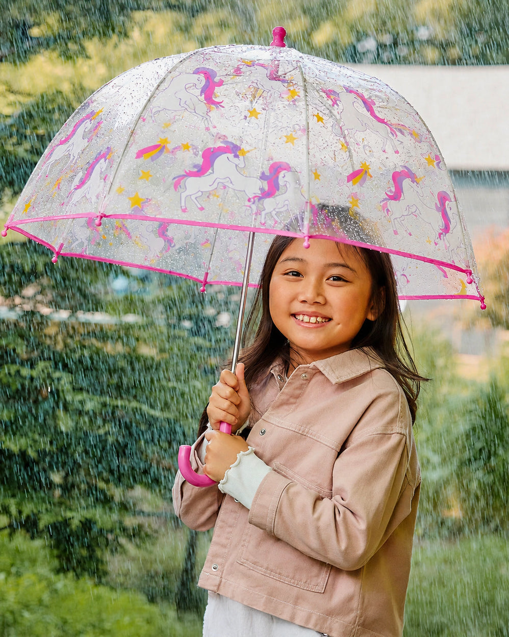 Parapluie Enfant transparent PVC/Licorne étoile - Isotoner