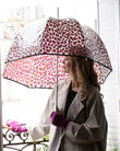 Parapluie cloche transparent PVC/Léopard