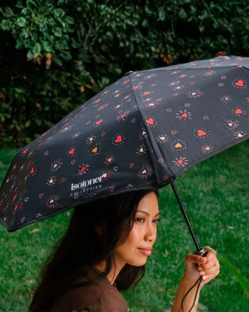 Parapluie X-TRA SOLIDE ALPHA 23 cm Cœur Rouge - Isotoner