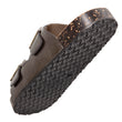 Mules sandales Femme double bride Gris métallisé