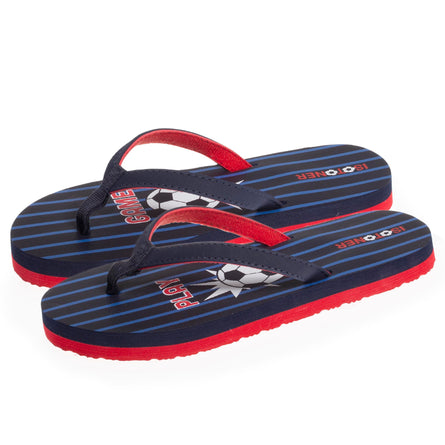 Tongs Enfant Football Marine - Isotoner