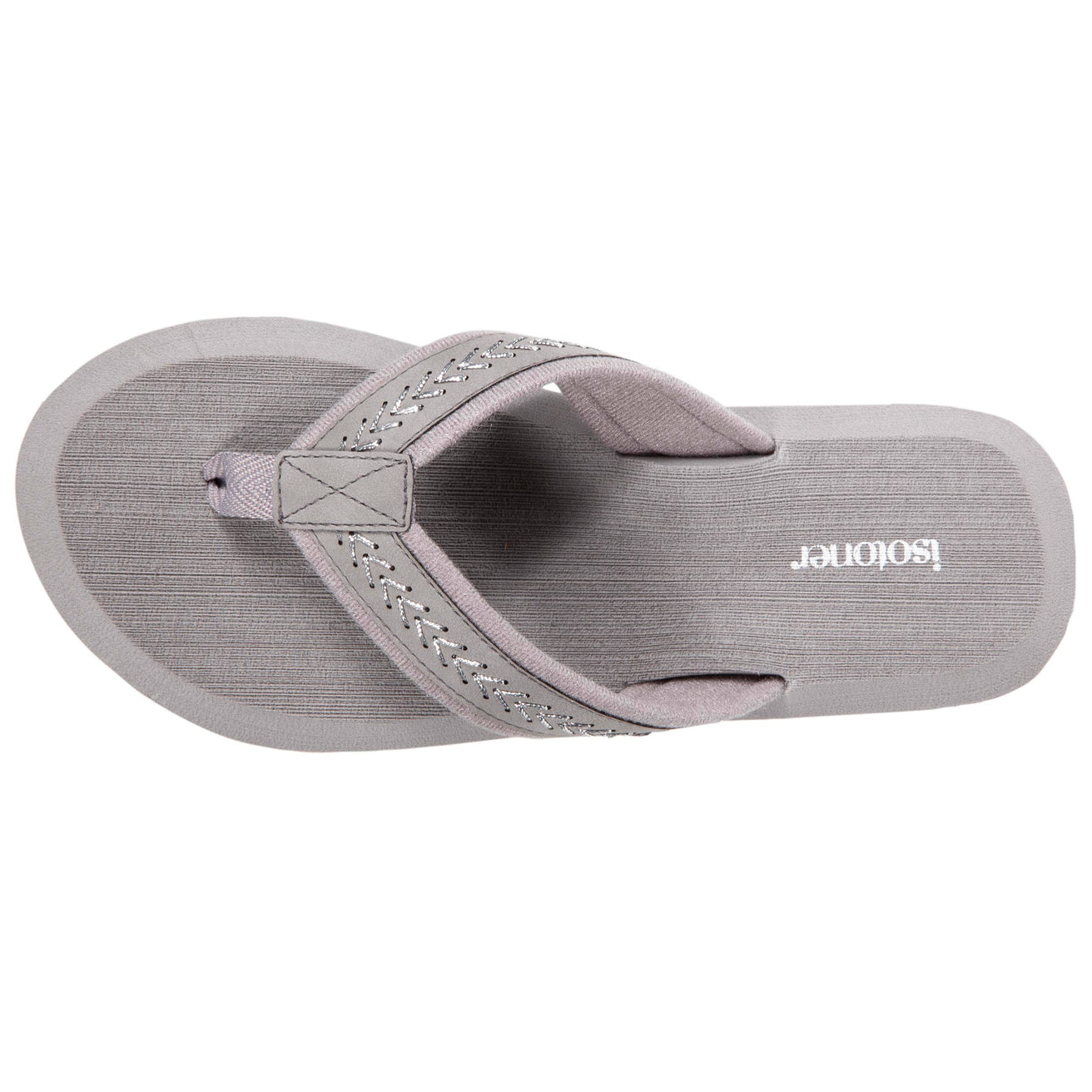 Tongs Femme unie yoga confort Grise