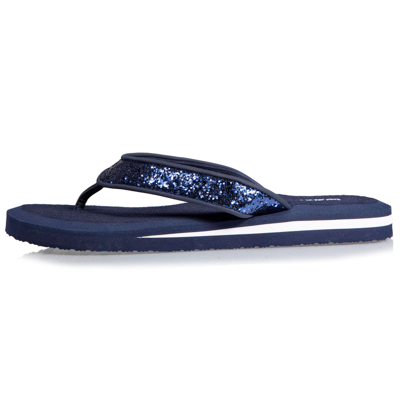 Tongs Femme confort YOGA à perles Marine