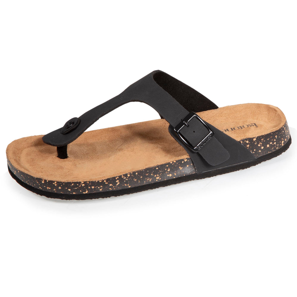 Mules tongs Femme Bride Noir - Isotoner