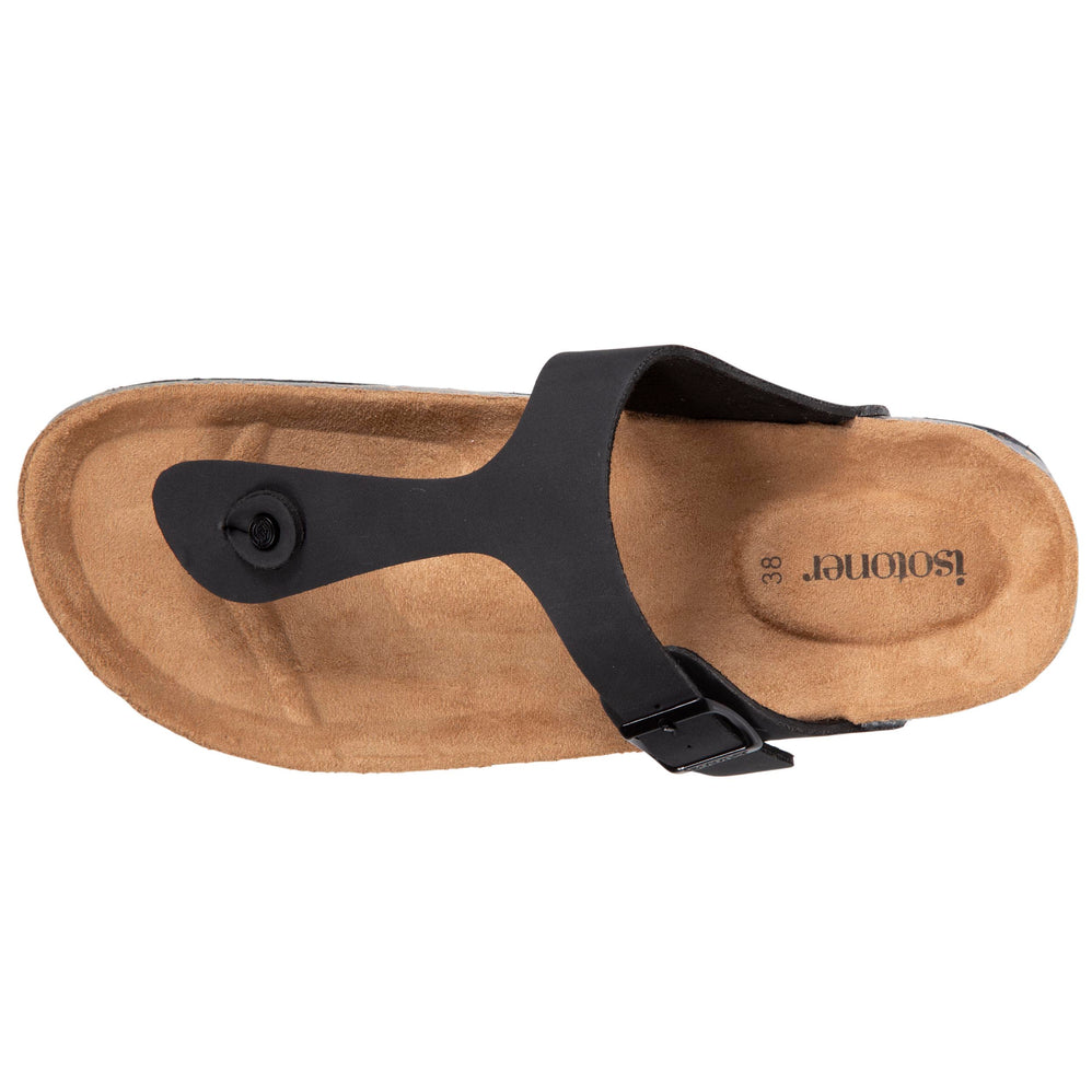 Mules tongs Femme Bride Noir - Isotoner
