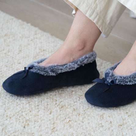 Chaussons ballerines Femme Marine - Isotoner