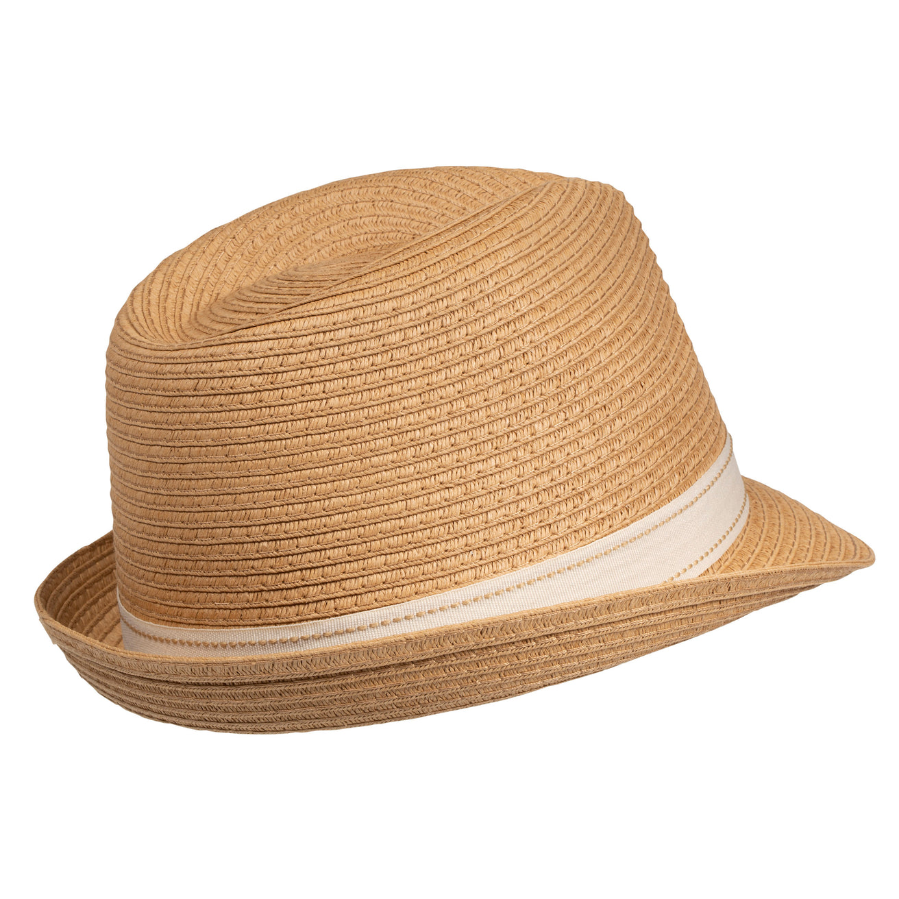 Chapeau Femme trilby bande Blanche