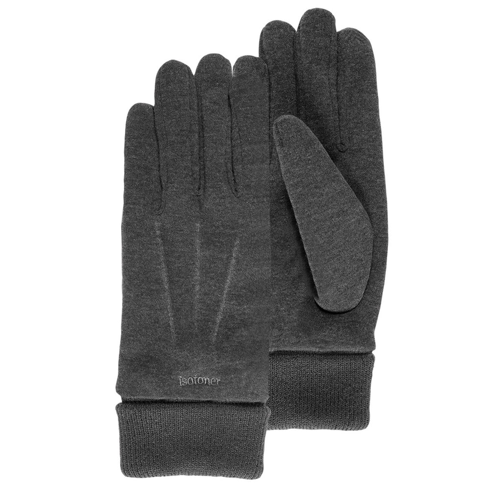 Gants Homme tactiles Gris tissu doux - Isotoner