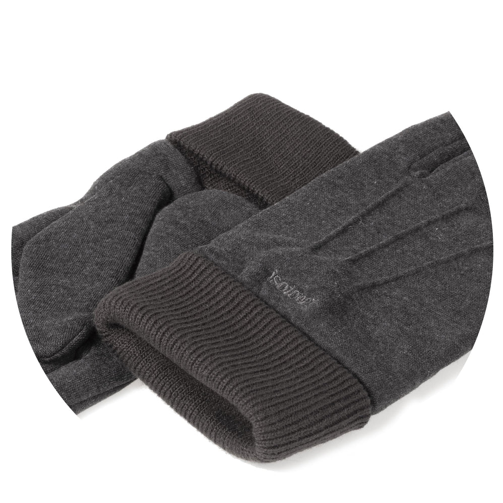 Gants Homme tactiles Gris tissu doux - Isotoner