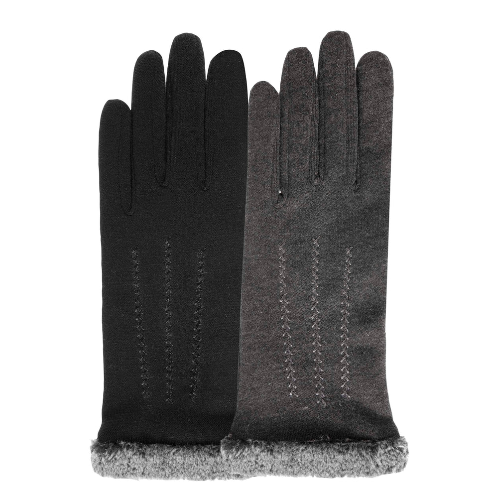 Gants Femme tactiles tissu doux Noir - Isotoner