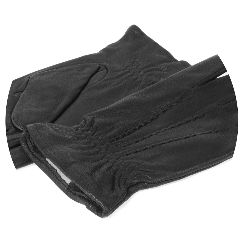 Gants Homme tactiles en cuir Noir - Isotoner