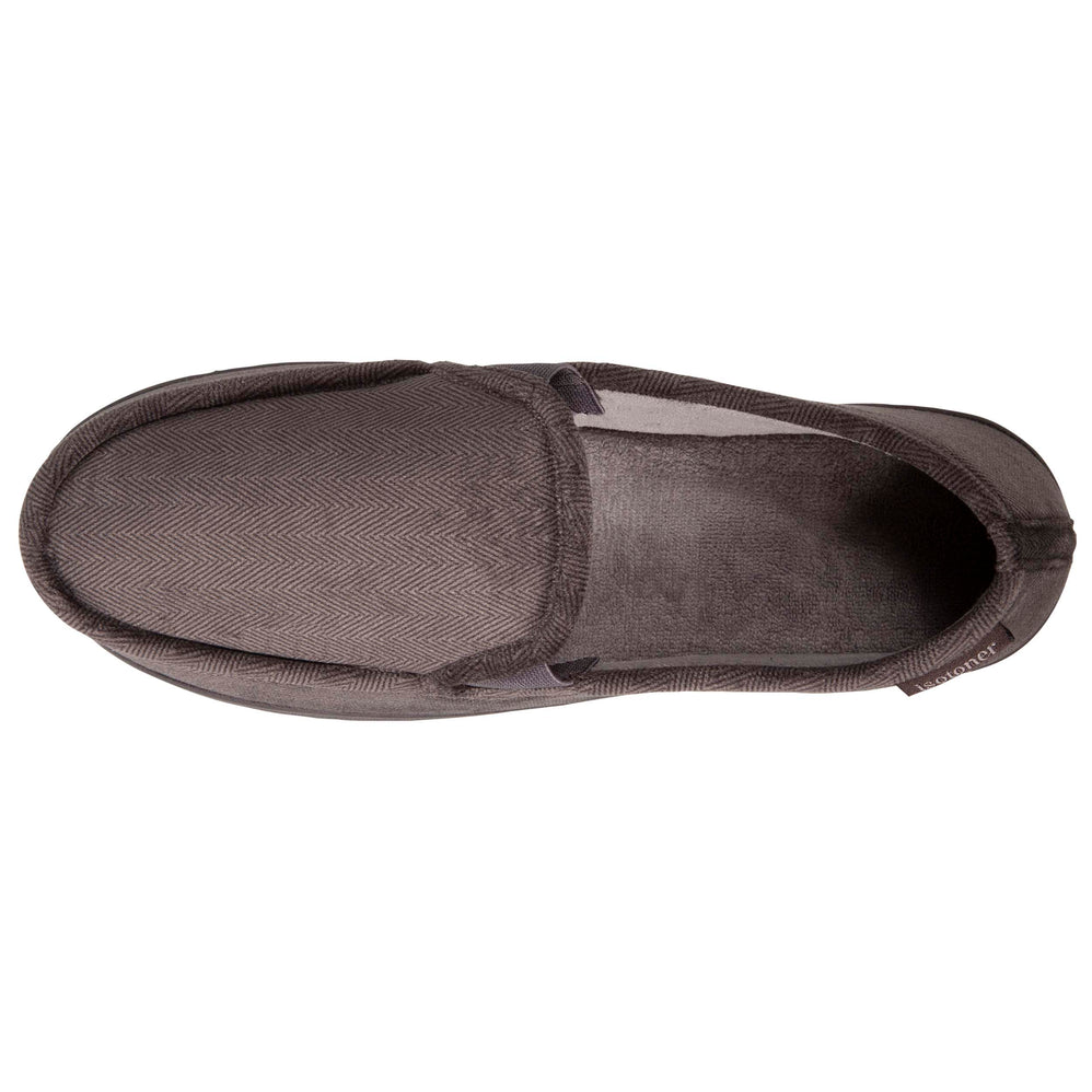 Chaussons mocassins Homme Gris chevrons - Isotoner