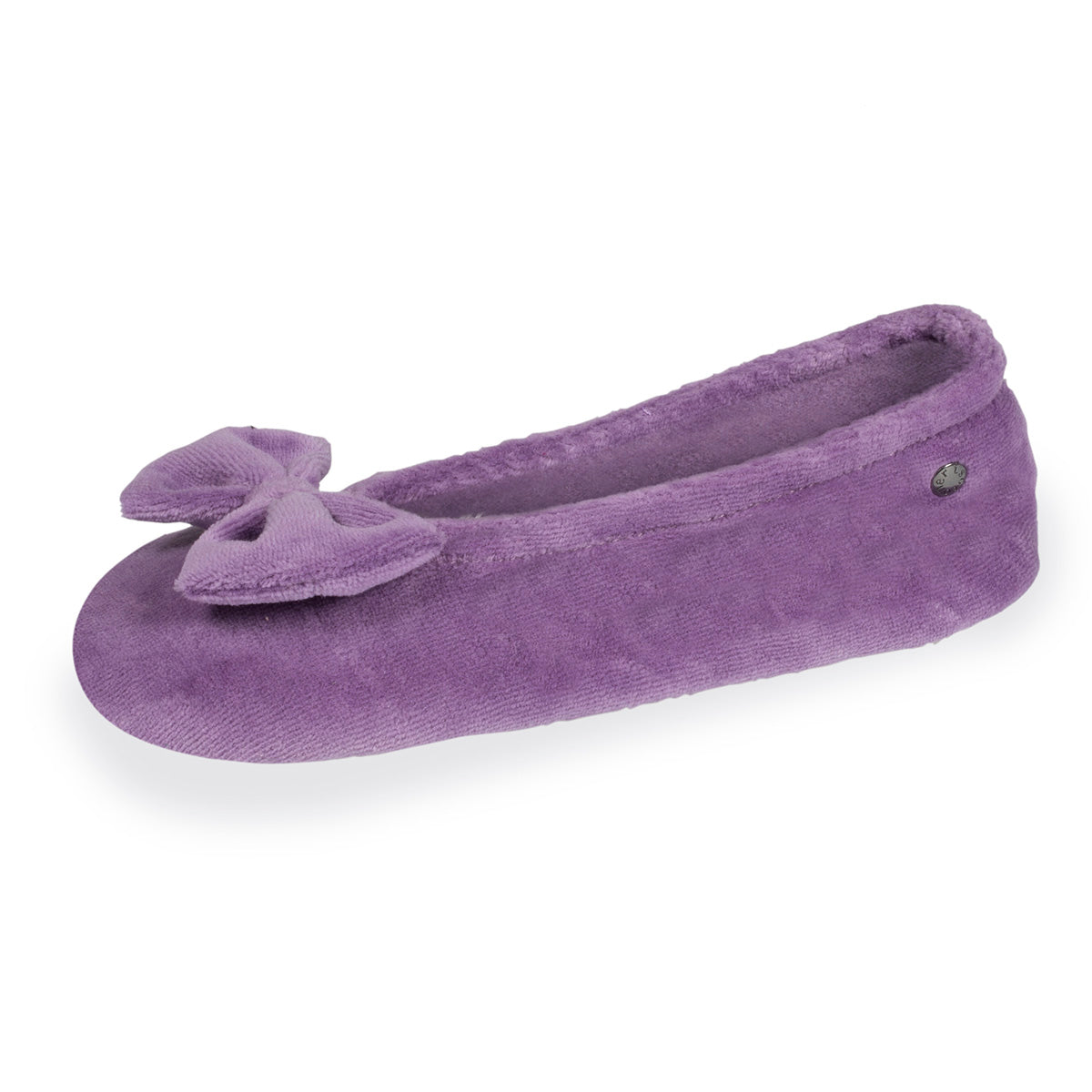 Chaussons ballerines grand nœud Fille Lilas