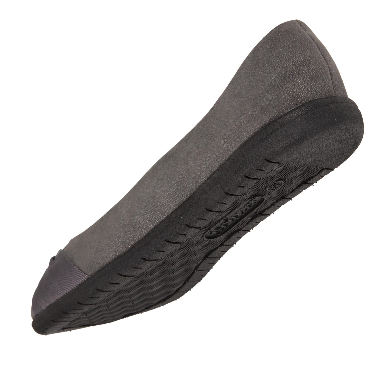 Ballerines Femme effet drapé Gris