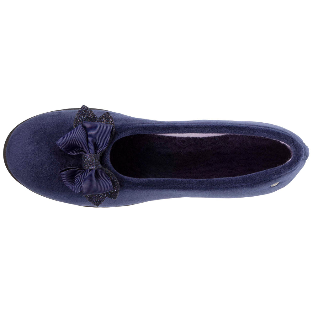 Chaussons ballerines Femme Nœud Marine - Isotoner