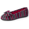Chaussons ballerines femme rayures marine - Isotoner