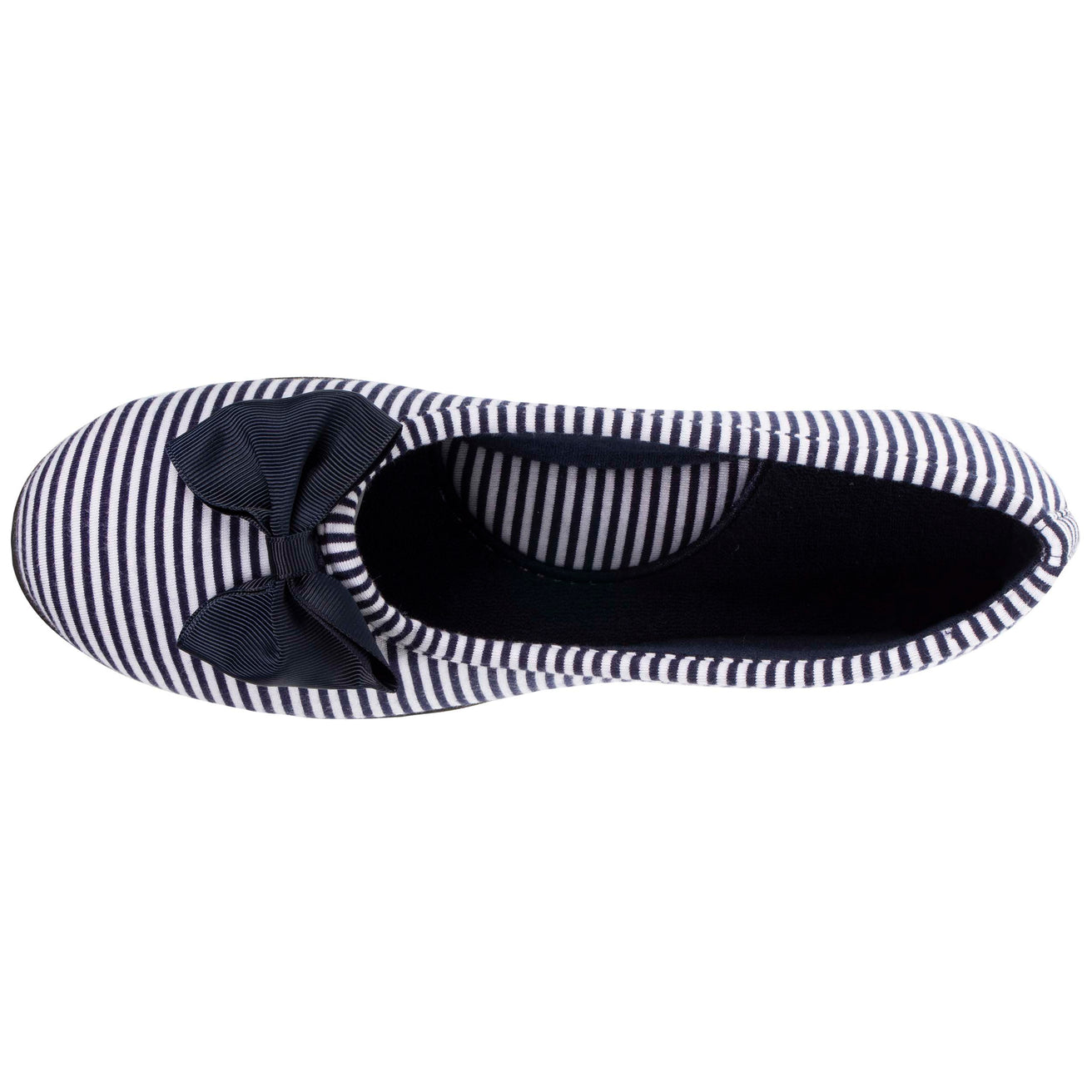 Chaussons ballerines Femme Nœud Marinière