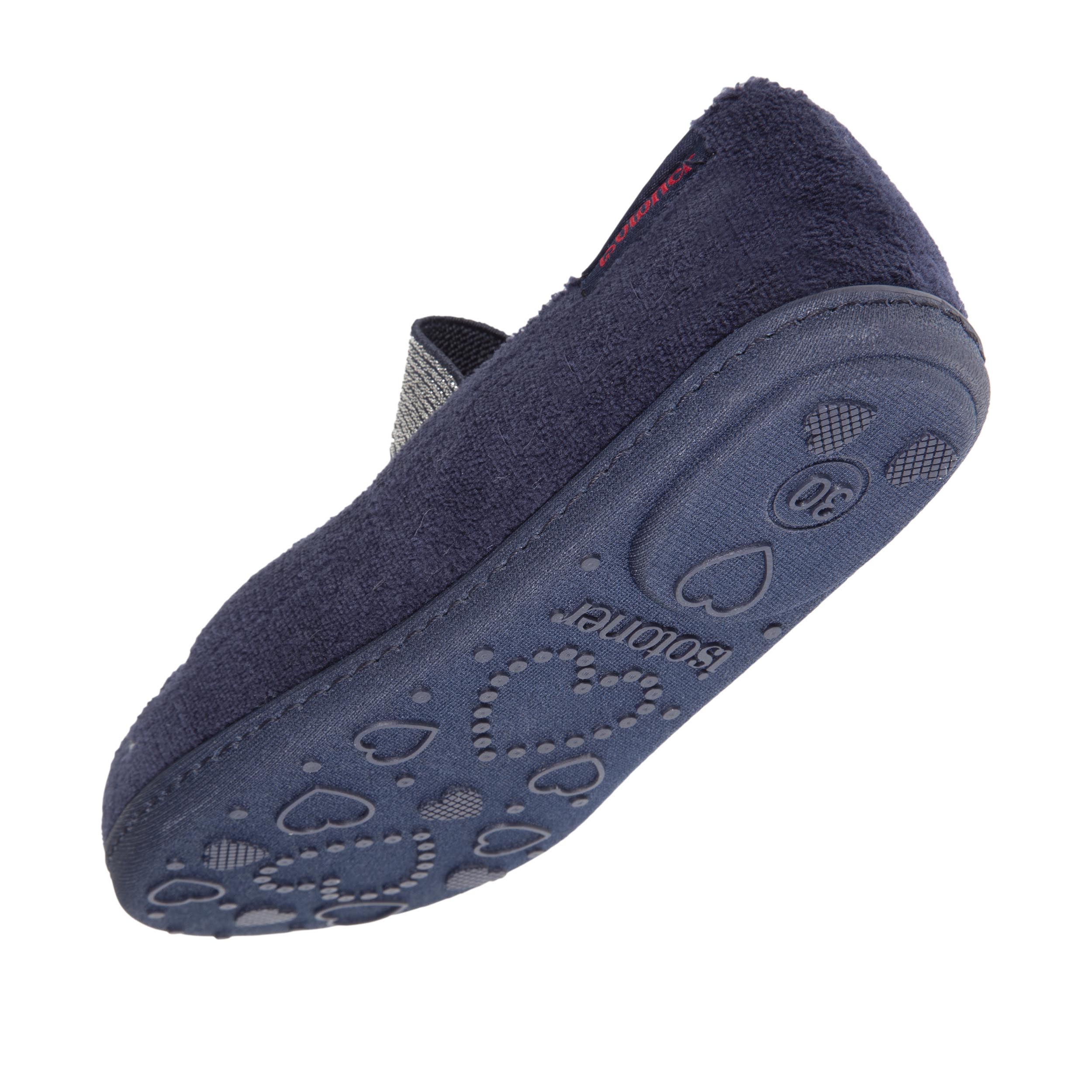 Isotoner - Chaussons Ballerines Pour Fille En Microvelours - Élastique De Maintien, Semelle Antidérapante, Lavable Machine - 13
