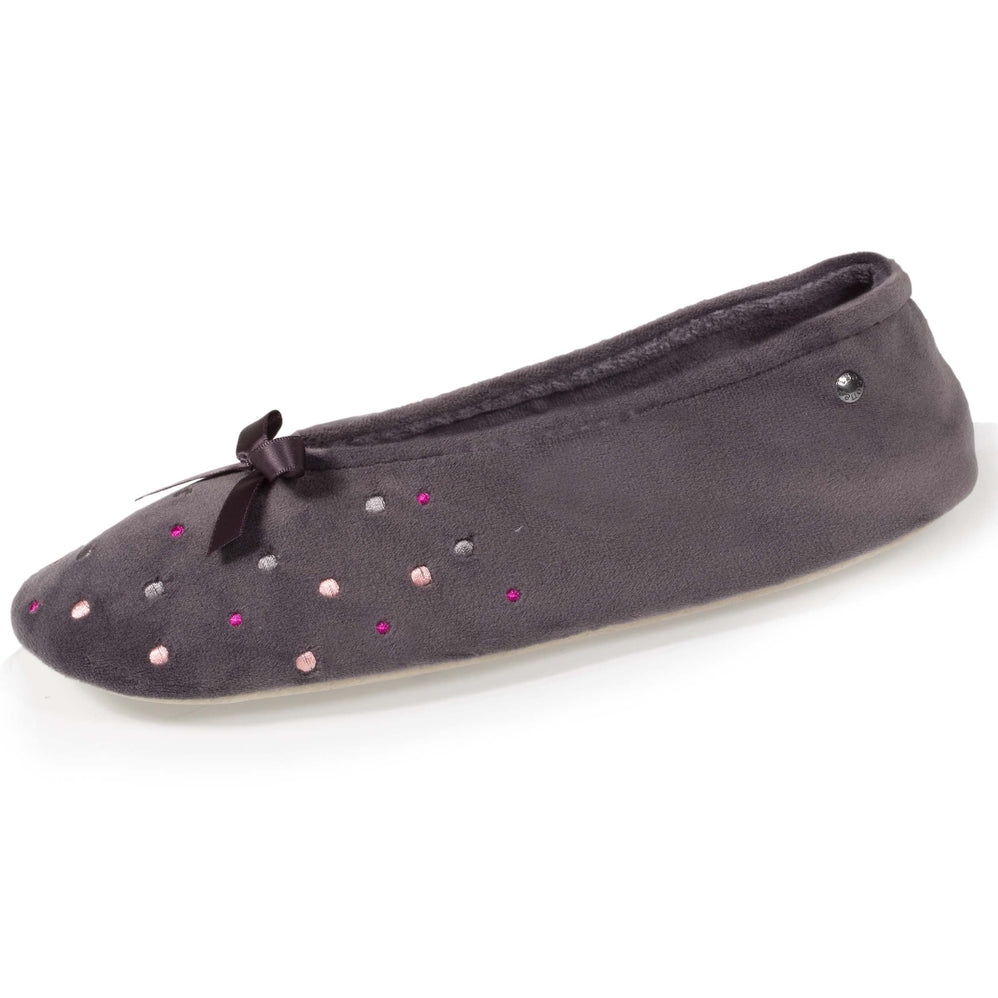 Chaussons ballerines Femme Pois Brodés - Isotoner