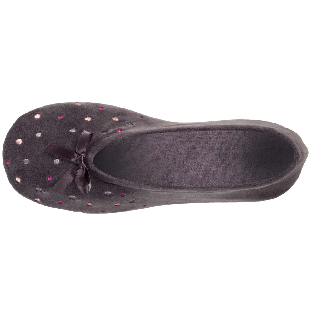 Chaussons ballerines Femme Pois Brodés - Isotoner
