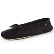 Chaussons ballerines Femme Nœud Bijou Noir