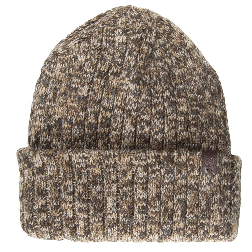 Bonnet Homme maille côtelé Kaki chiné - Isotoner
