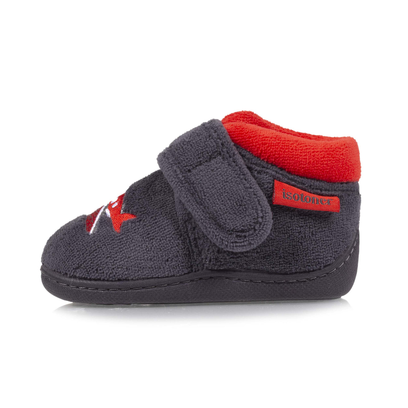 Chaussons bottillons Bébé scratch Gris