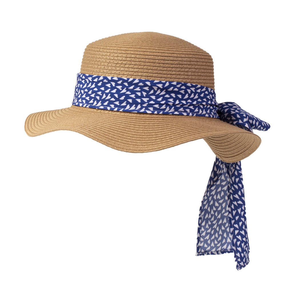 Chapeau Femme canotier Foulard cœurs - Isotoner