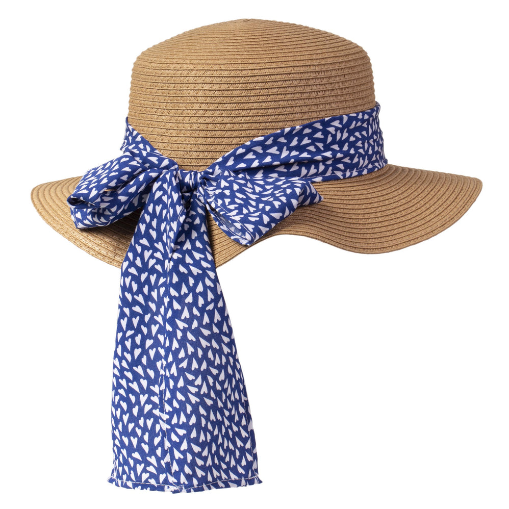 Chapeau Femme canotier Foulard cœurs - Isotoner