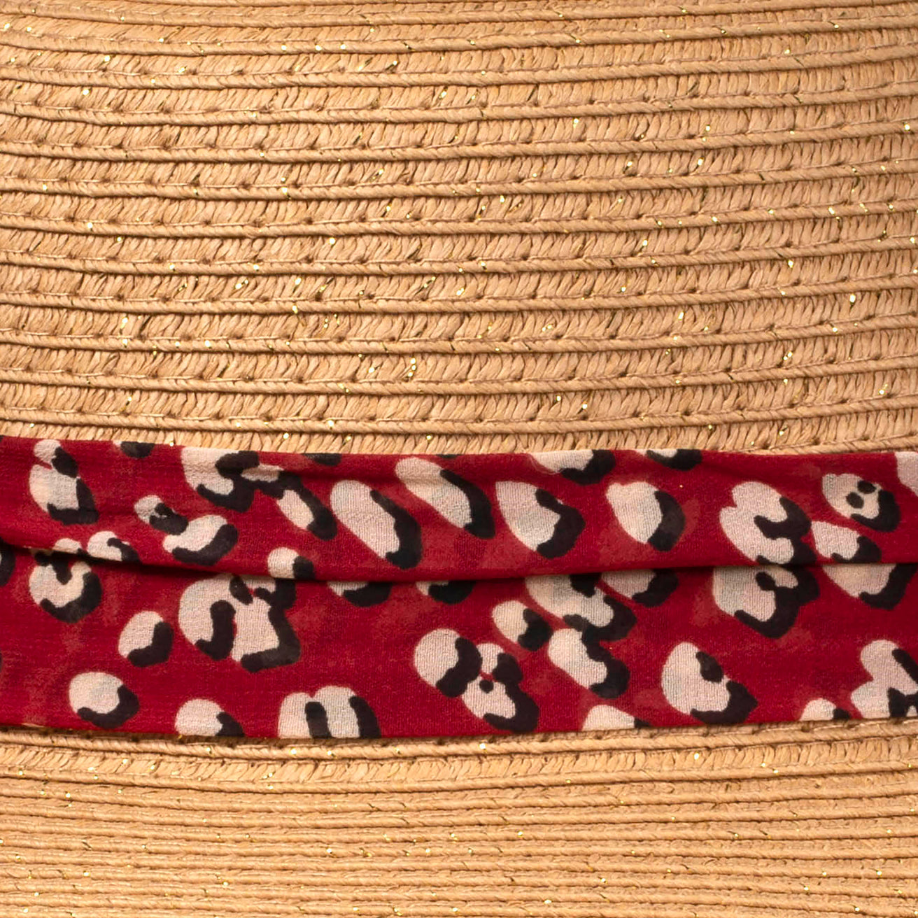 Chapeau canotier Léopard