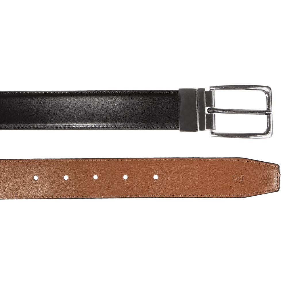 Ceinture Homme 2 en 1 Noir/Cognac - Isotoner