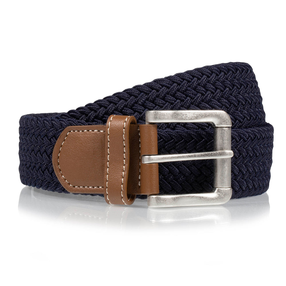 Ceinture Homme tissu tressé Marine - Isotoner