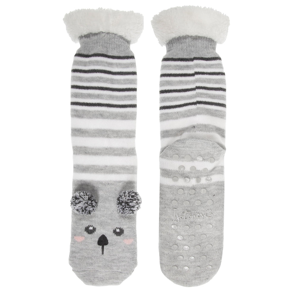 Chaussettes Femme pompons Ours - Isotoner