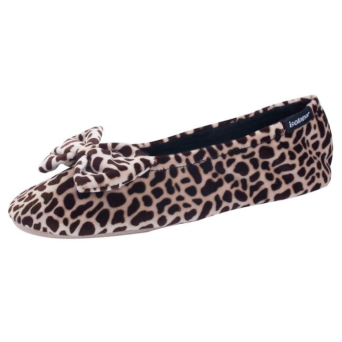 Chaussons ballerines Femme Noeud Girafe Isotoner