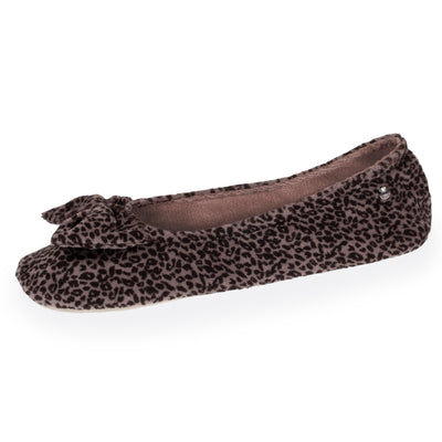 Isotoner - Chaussons Ballerines Pour Fille En Microvelours - Élastique De Maintien, Semelle Antidérapante, Lavable Machine - 12