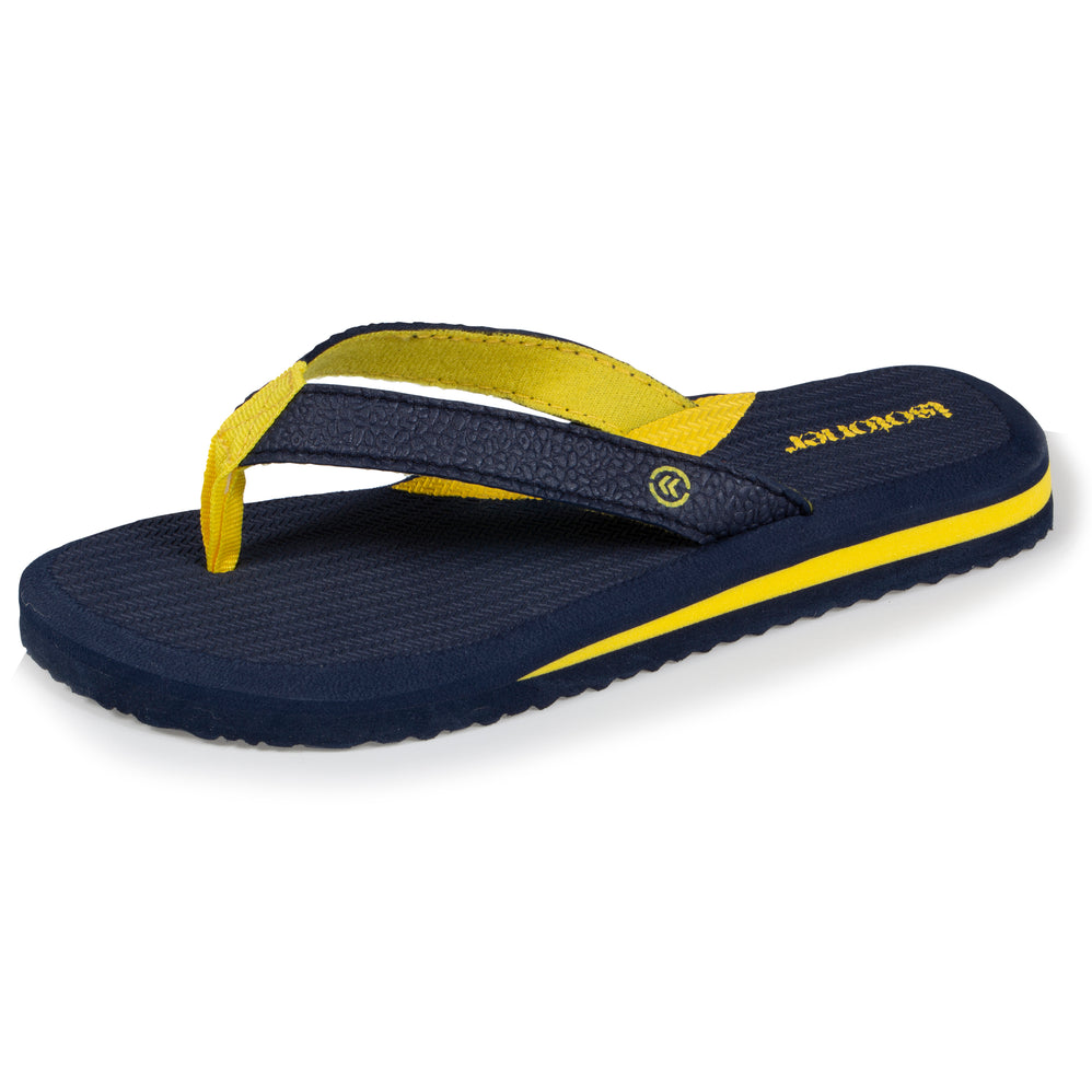 Chaussures Tongs Enfant confort Marine/Jaune - Isotoner