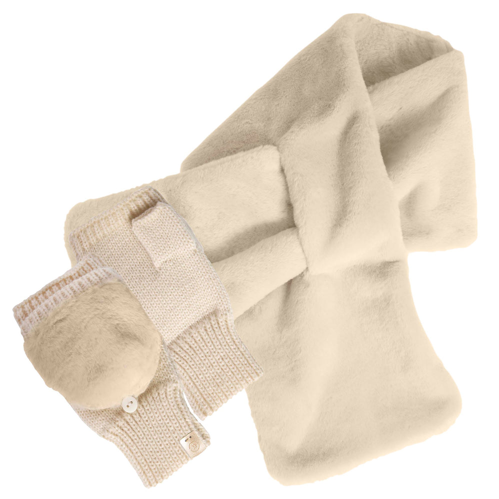 Écharpe Femme imitation fourrure Crème - Isotoner