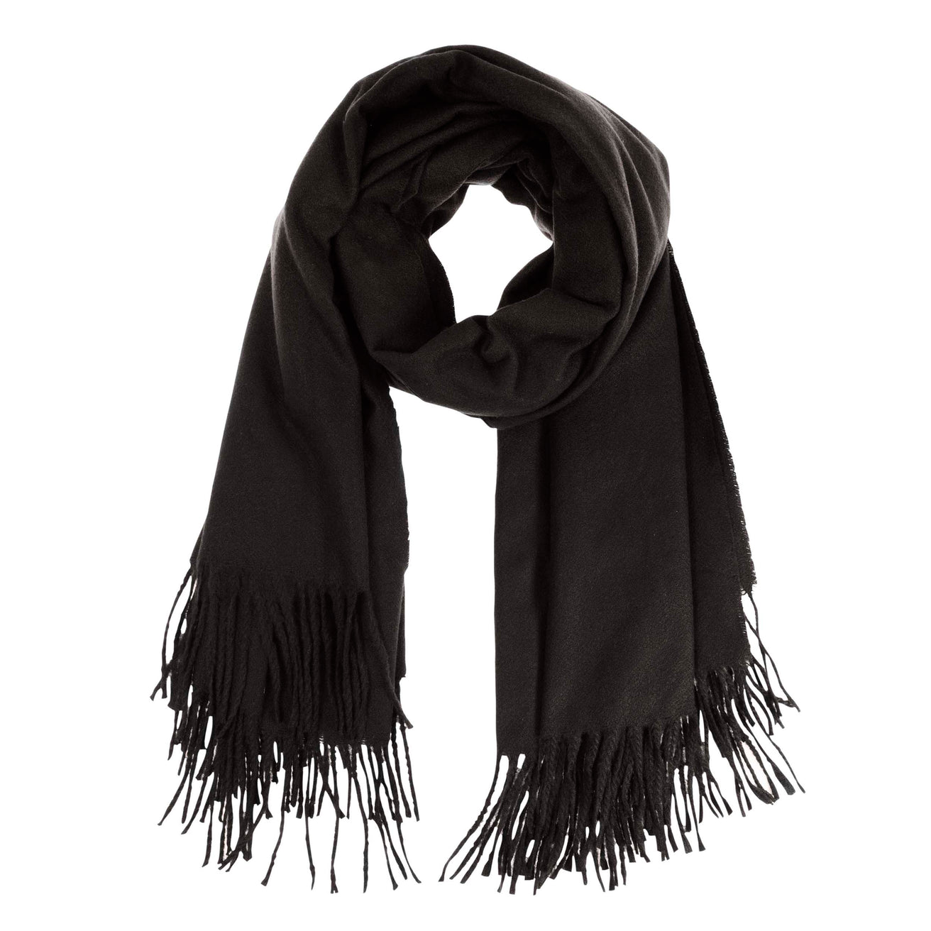 Echarpe Femme Noire, Laine unie et Coton japonais fleuri - Polina Couture Echarpe Femme Noire, Laine unie et Coton japonais fleuri - Polina Couture