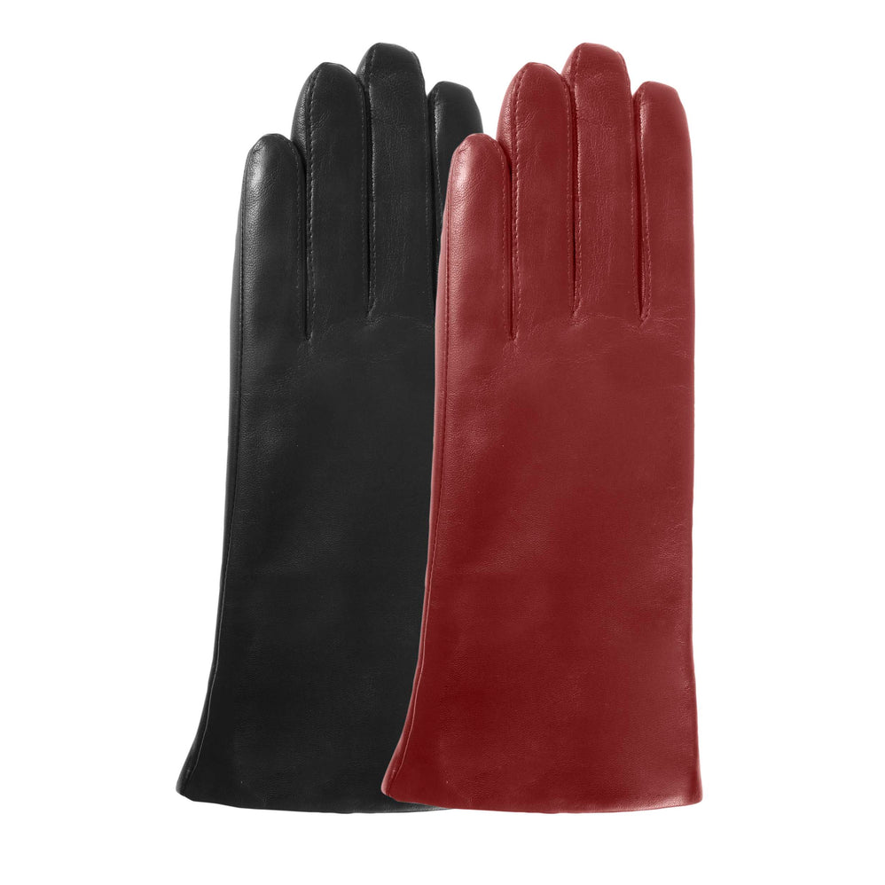 Gants Femme tactiles Cuir doublés Noir - Isotoner