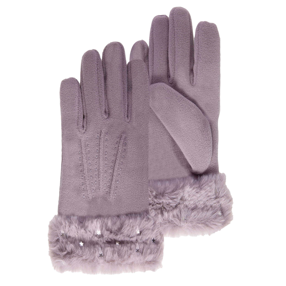 Gants Enfant 6/8 ans polaire Etoiles Gris - Isotoner