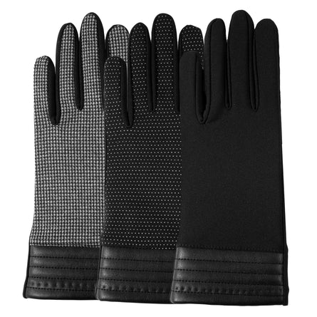 Gants Femme tactiles extensibles Pied de poule - Isotoner