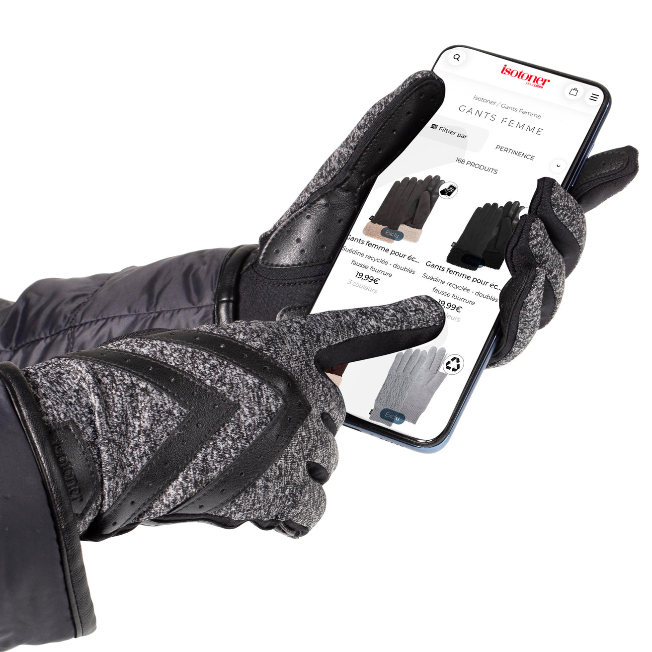 Gants Femme tactiles extensibles Pois