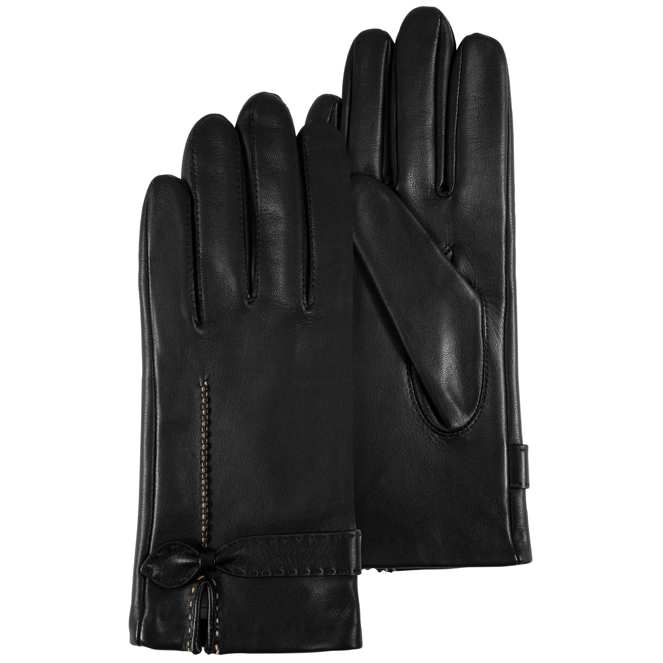 Gants Femme cuir d'agneau nœud Noir