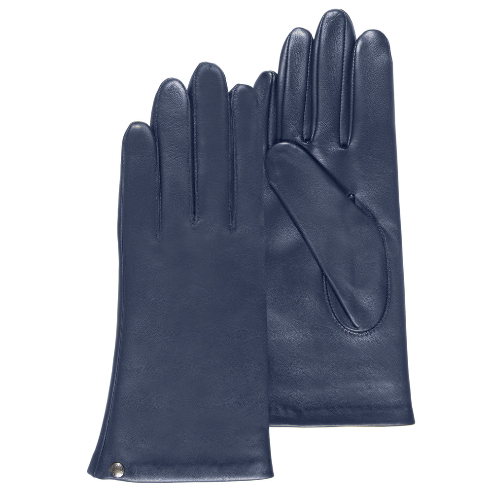 Gants Femme cuir doublé soie Marine - Isotoner