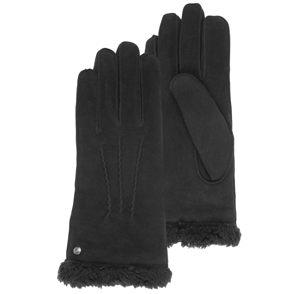 Gants Femme cuir velours fourrés Noir - Isotoner