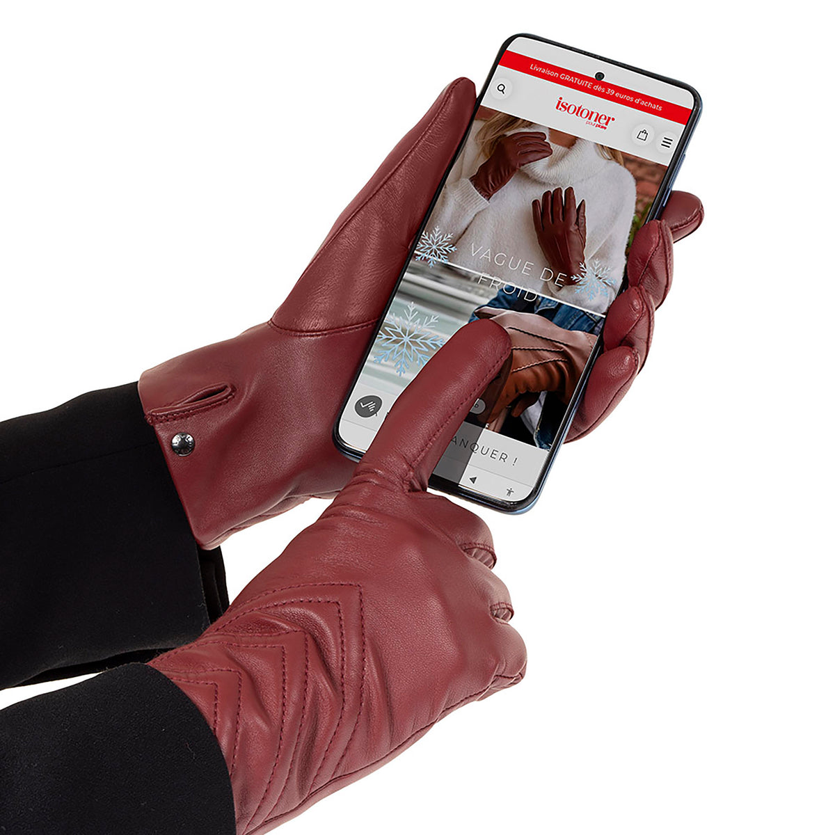 Isotoner Gants Femme Tactiles Et Ultra Déperlants – Tissu Léger Respirant, Écran Tactile, Idéal Pour Sport Outdoor, Course Et Quotidien Par Temps Humide