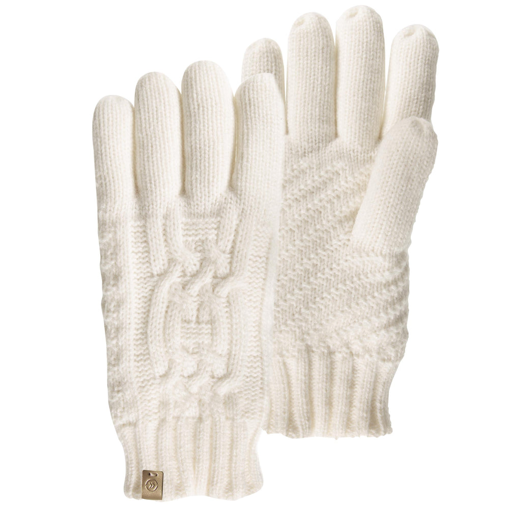 Gants Femme Maille d'Aran Blanc - Isotoner