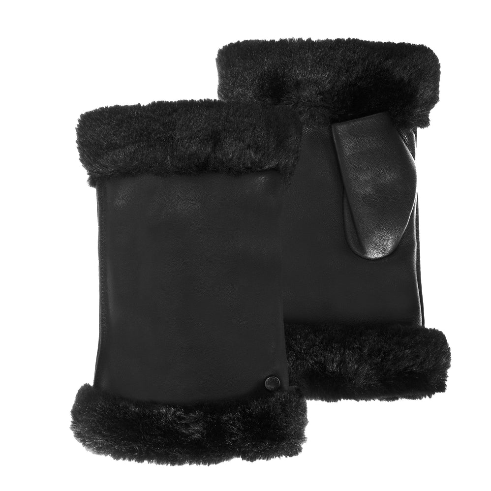 Mitaines Femme cuir d’agneau Noir - Isotoner